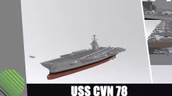 USS CVN 78 GERALD FORD Low-poly 3D model