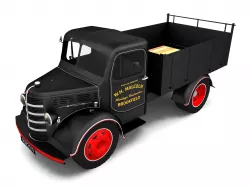 Vintage Bedford OSBT Tipper Truck  3D model