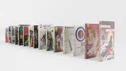 Vintage Paperback Crime Noir Books Low-poly 3D model