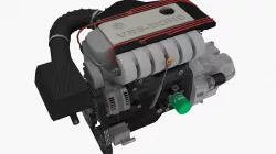  Volkswagen Corrado VR6 12v engine Low-poly 3D model