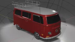 VolksWagen Old Vintage Van Textured 3D model