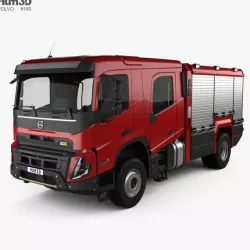 Volvo FMX Crew Cab Fire Truck 2020 3D model