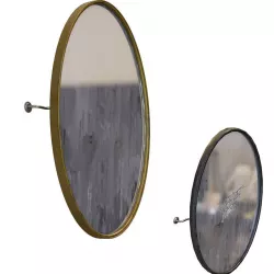 Wall Mirror Oval Shape with Crack and PBR textures Options Low-poly 3D model