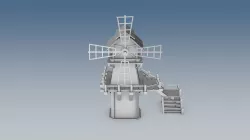 Windmill Low-poly 3D model