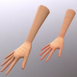 WOMAN HAND cartoon style low poly Low-poly 3D model
