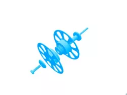 3D-printable split filament spool with threaded joint (135 mm)