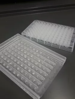 Bead dispenser for 96-well plates.