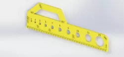 Calibration Ruler Hole Size Checker