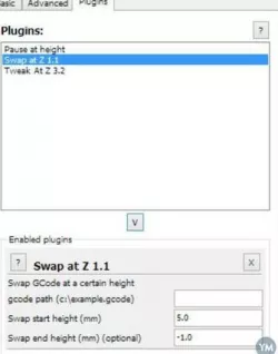 Cura Plugin - Swap At Z