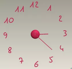 Floating wallclock