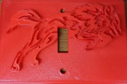 Fox Viking themed light switch plate