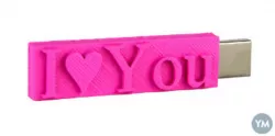 I LOVE YOU USB - personalized 3D printed flash drives