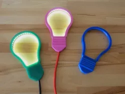 Incandescent light bulb symbol with LEDs