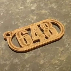 Keychain Number Fob (Oval - 0-9999)