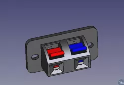 Modelo Freecad Clip conector de cables