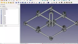 modelo FreeCad de CNC con partes imprimibles