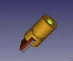 Modelo Freecad de diodo Laser