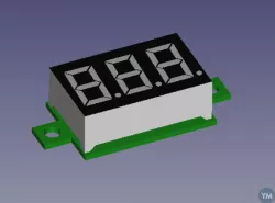 Modelo Freecad Display 3 digitos