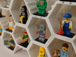 Modular Hexagonal "Danish Interlocking Block" Minifigure Display