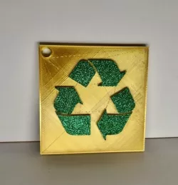 Recycle Sign, Wall/Desk Display or Keychain