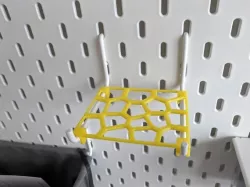 Shelf/plate for IKEA SKÃDIS pegboard