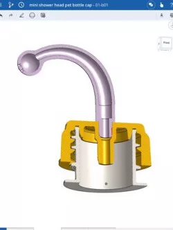 squeeze shower nozzle cap for pet bottle