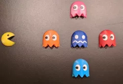 Tiny 3D Pacman Fridge Magnets