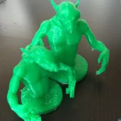 Weasel man statue