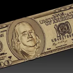 100 american dollar cnc art
