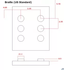 3D Print Braille (US Standard)