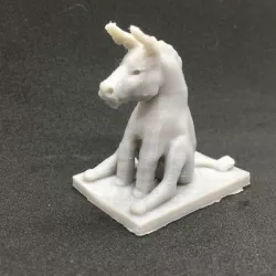 A simple donkey in a sitting position