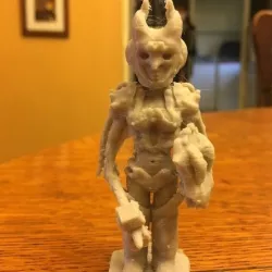 Aasimar cleric with helmet