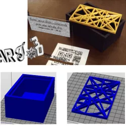 art3d-clb Box, straight paved with a gold spiral cover