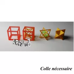 art3d-clb stella octangula (Kepler star) and its construction stages