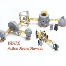 Astronaut Action Figure Play Set for Alien invasion of Mars