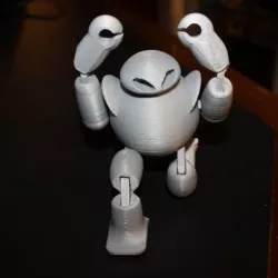 Baburu, The bubble bot - Robot action figure (1 piece print)