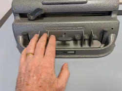 Braille Writer Finger Guide