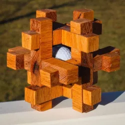 Caged Golf Ball Puzzle