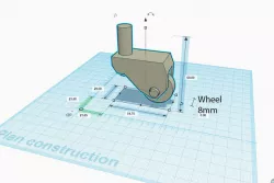 caster wheel 9mm X 30 mm height