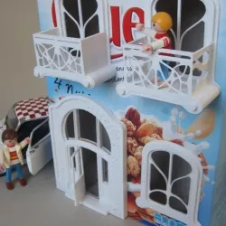 Cereal box, Art Nouveau house