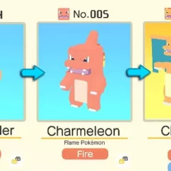 CHARMANDER AND ITS EVOLUTIONS IN 8-BITS