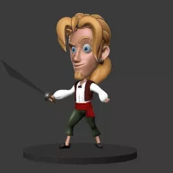 Chibi Morgan Guybrush Monkey Island
