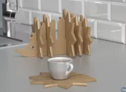 Coasters Set Hedgehog created In SelfCAD