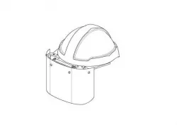 COVID 19 Visor / Shield Safety Helmet  by FBAERT