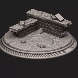 custome rubble Base for miniatures - Figures - version 02