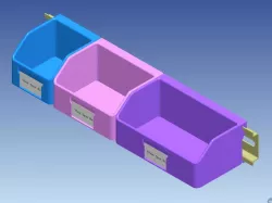 DIN Rail Mounted Open Top Storage Bins