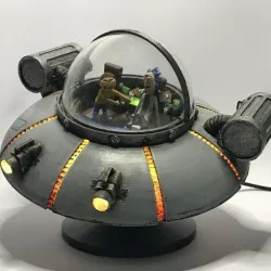 DIY Rick and Morty flying car with LED lights!!
