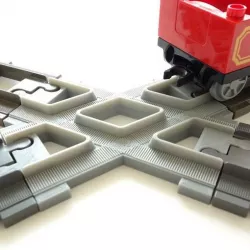 Duplo 6376 train track crossing 60 degrees