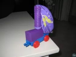 Duplo balloon racing car