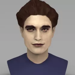 Edward Cullen Twilight Pattinson bust full color 3D printing